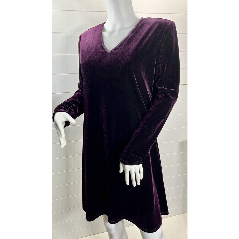 K.C. Spencer Purple Velvet 80s Vintage Dress 8 Romantic Goth Glam